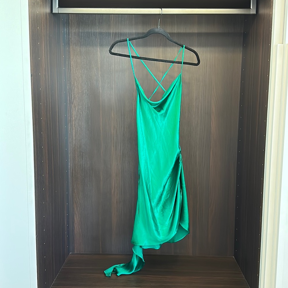 Amanda Uprichard Green Silky Dress